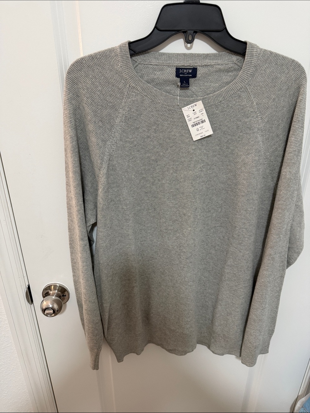 J. Crew Men's Heather Gray Crewneck Sweater